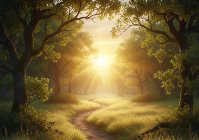 Path through nature representing the journey to long term health